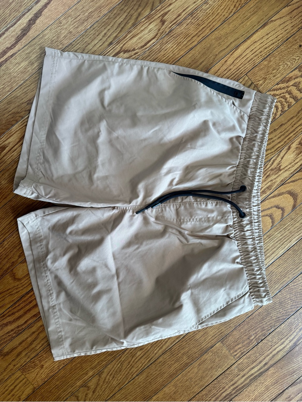 South Pole Beige Athletic Shorts with Black Trim